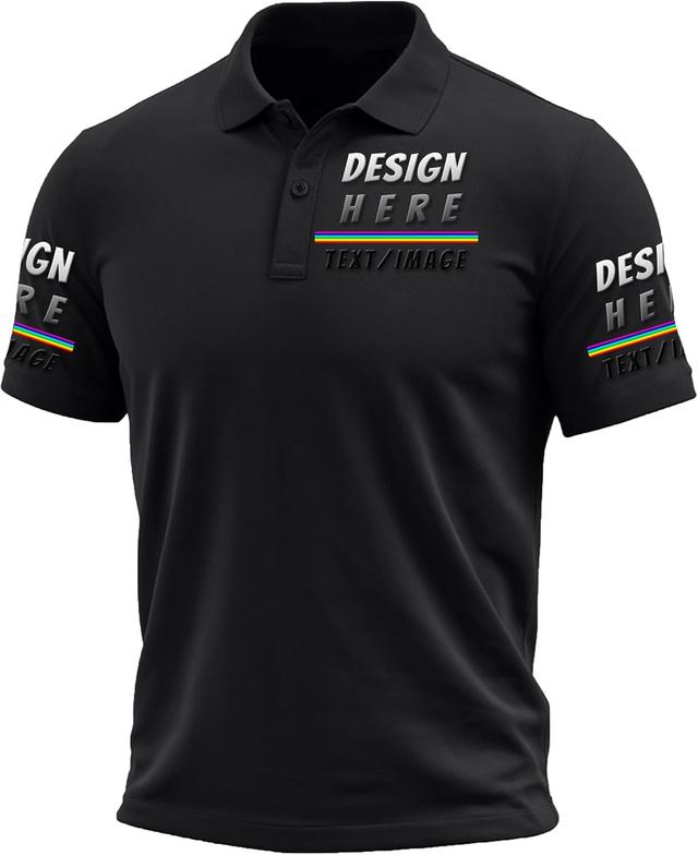 Product image of Custom Polo Shirts for Men Design Your Own Golf Jersey Personalized Print/Embroidered Text