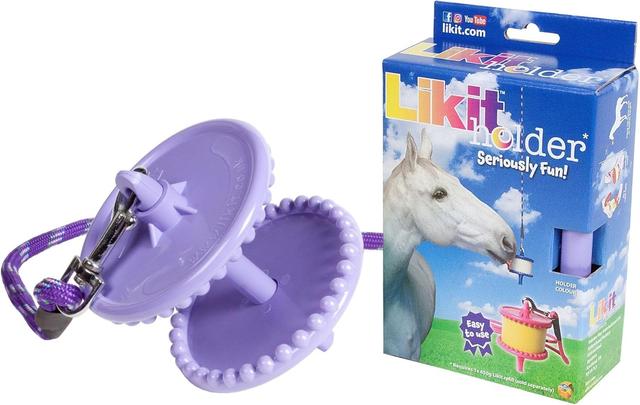 Product image of Likit Holder Purple | Stable Toy for Horses, use Horse Treats | Help Horse Boredom | Purple