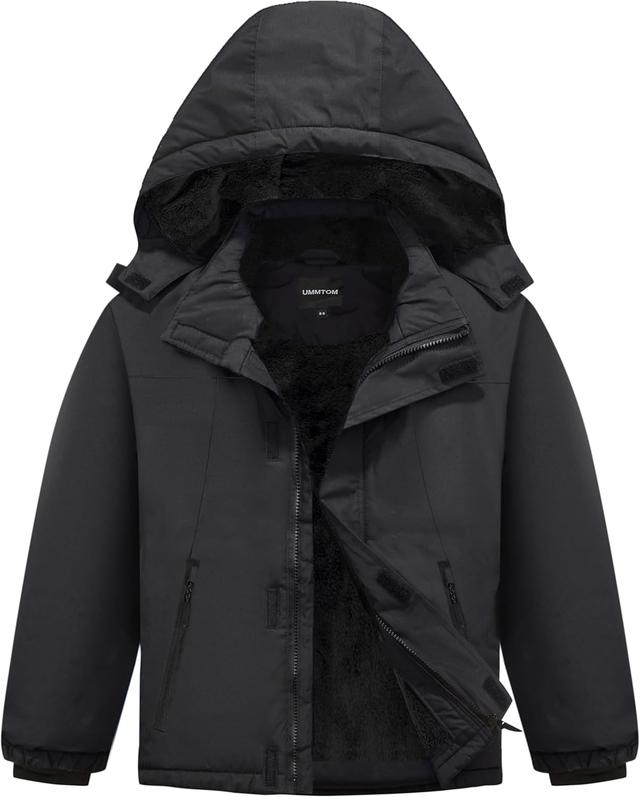 Product image of Boys Waterproof Ski Jacket Warm Winter Fleece Snow Coat Kids Outdoor Hooded Snowboard Jacket
