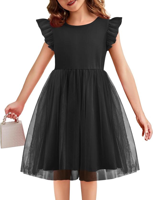 Product image of Toddler Tutu Dress Girls Ruffle Tulle Dresses Cute Summer Party Princess Sundress for 2-7Y