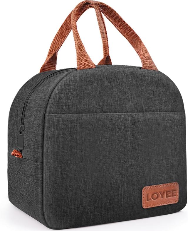 Product image of Lunch Bag Lunch Box for Women & Men, Large Capacity Insulated Lunch Bag for Adult, Leakproof Reusable Lunch Tote Bags for Work/Office/Travel/Picnic (Black)