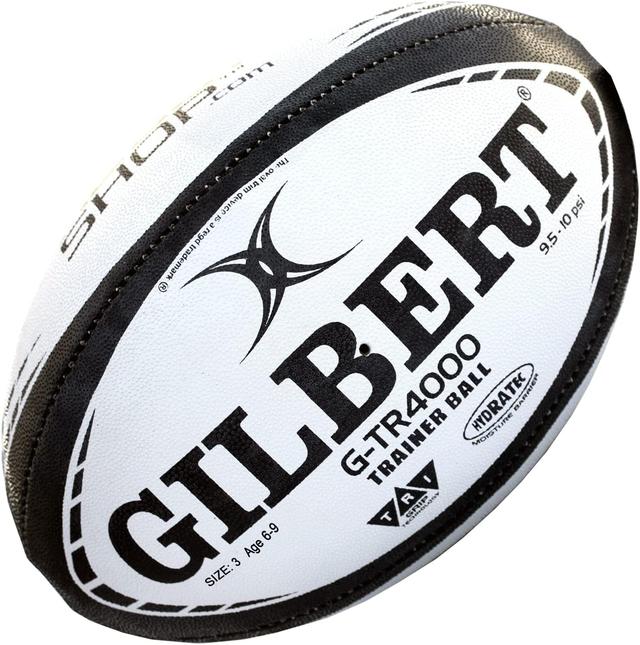Product image of World Rugby Shop X Gilbert G-TR4000 Rugby Ball - Adult and Youth Sizes 3, 4, and 5 - Hand Stitched - 3 Ply Construction