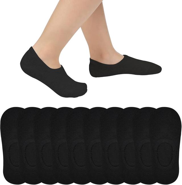Product image of JOCMIC 10 Pairs Girls No show Socks Boys Non Slip Low Cut Socks for Kids Toddler 8-10 Years