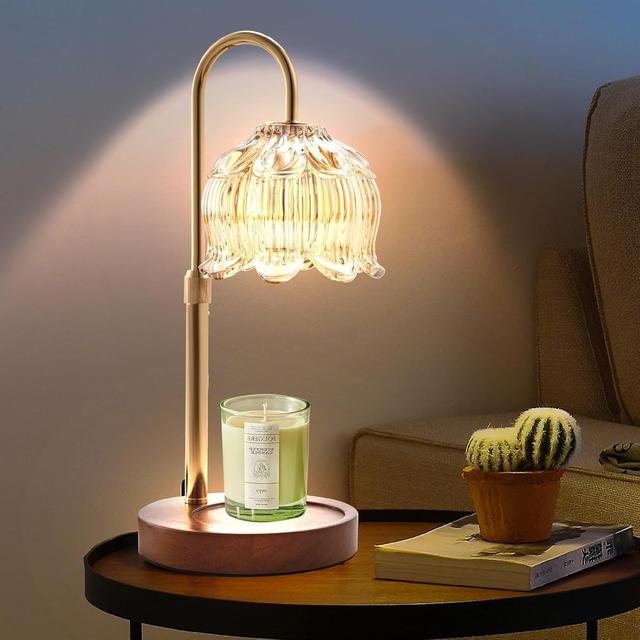 Product image of GEEZO Fragrance Candle Warmer Lamp，Electric Candle Warmer with Timer & Dimmer，Mom Christmas Birthday Gifts for Women, House Warming Gifts New Home Bedroom Decor