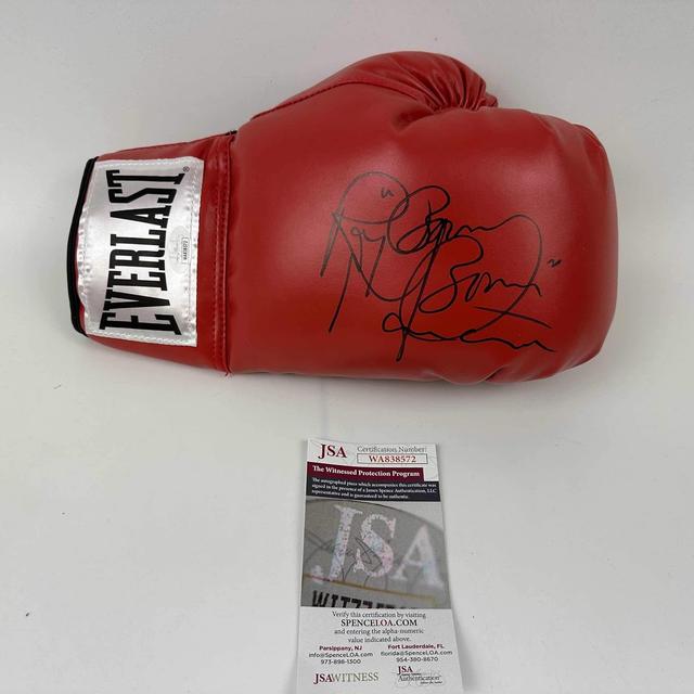 Product image of Autographed/Signed Ray Boom Boom Mancini Red Everlast Boxing Glove JSA COA