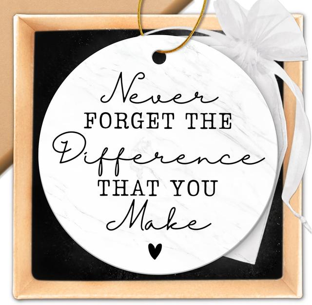 Product image of Thank You Gifts for Women Men - Teacher Appreciation Gifts - Appreciation Gift for Nurse Paraprofessional Principal Coworker Employee Counselor Boss - Retirement Farewell Going Away - Ceramic Ornament