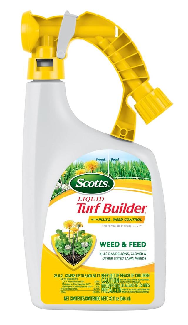 Product image of Scotts Liquid Turf Builder with Plus 2 Weed Control, Liquid Weed Killer and Fertilizer, 32 fl. oz.