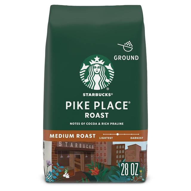 Product image of Starbucks Ground Coffee, Medium Roast Coffee, Pike Place Roast, 100% Arabica, 1 Bag (28 Oz)