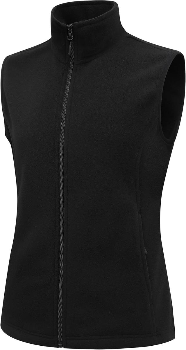 Product image of GIMECEN Womens Polar Soft Fleece Vest Classic Fit Sleeveless Jacket Cardigan Waistcoat With Zipper Pockets Full Zip Outerwear