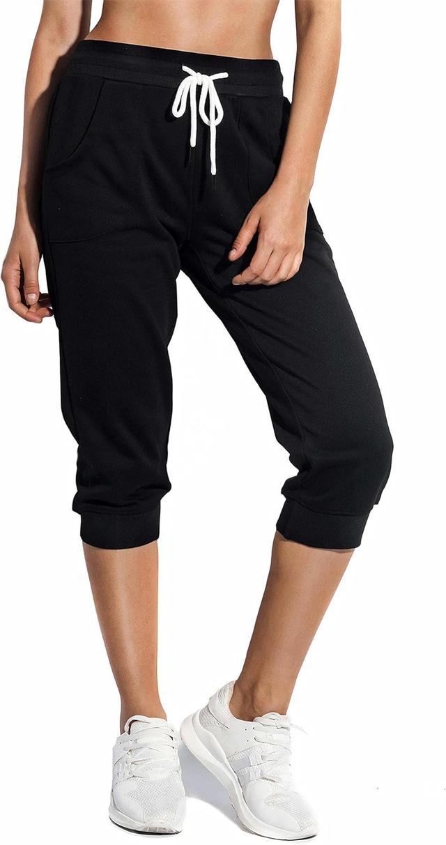 Product image of SPECIALMAGIC Women's Sweatpants Capri Pants Cropped Jogger Running Pants Lounge Loose Fit Drawstring Waist with Side Pockets