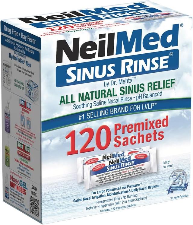 Product image of NeilMed Sinus Rinse All Natural Relief Premixed Refill Packets 100 Count (Pack of 1)