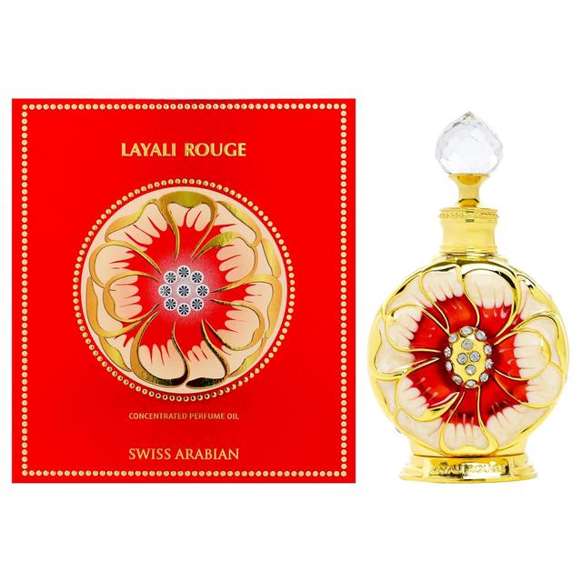 Product image of Swiss Arabian Layali Rouge - Luxury Products From Dubai - Long Lasting Personal Perfume Oil Fragrance - A Seductive Signature Aroma - 0.5 Oz