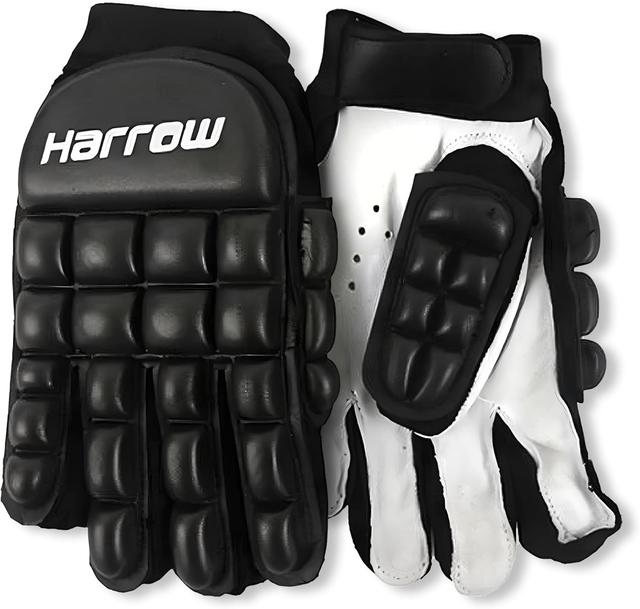 Product image of Harrow Double Down Field-Hockey-Gloves | Indoor & Outdoor Play | Flexible & Comfortable Design for All Hand Sizes| High-Density Foam Protection | Ventilated Palm Grip | | Left & Right Hand
