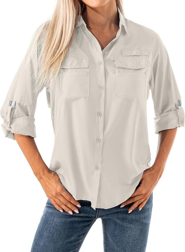 Product image of Jessie Kidden Women's Quick Dry Sun UV Protection Convertible Long Sleeve Shirts for Hiking Camping Fishing Sailing