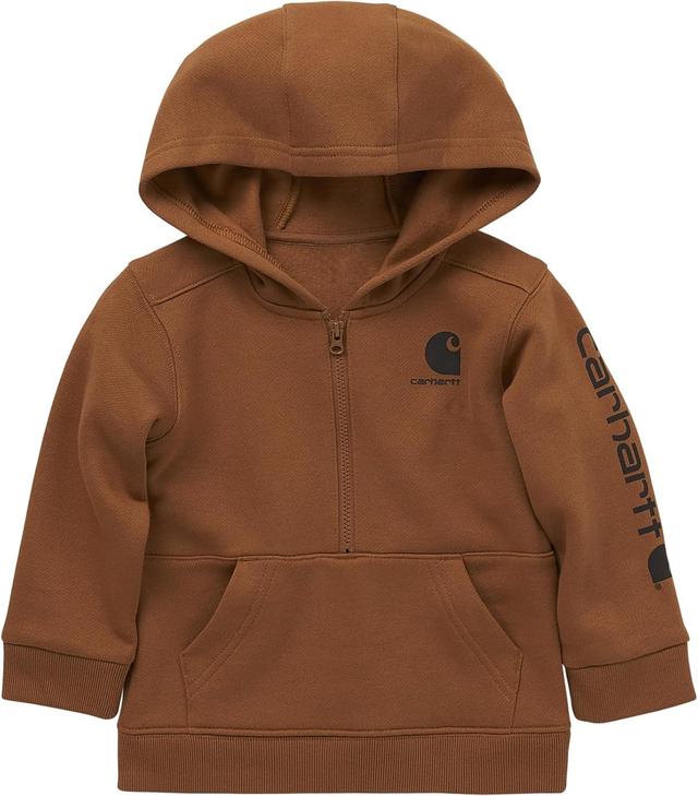 Product image of Carhartt Kid's CA6702 Long-Sleeve Quilted Jersey Half-Zip Sweatshirt - Boys