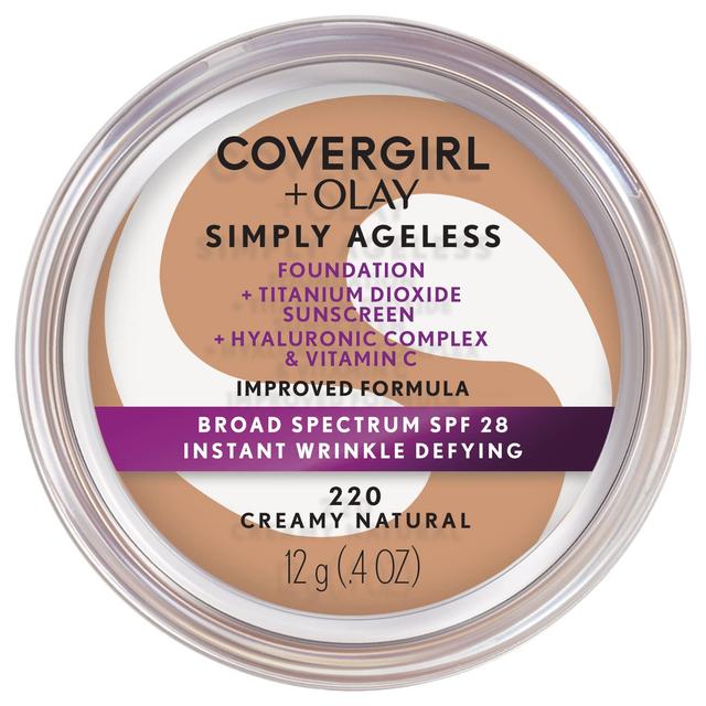 Product image of COVERGIRL & Olay Simply Ageless Instant Wrinkle-Defying Foundation, Creamy Natural 0.44 Fl Oz (Pack of 1)
