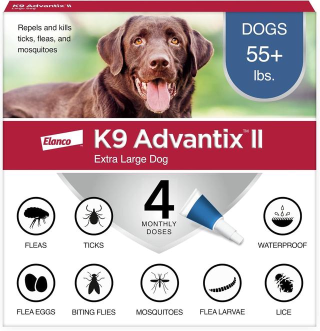 Product image of K9 Advantix II XL Dog Vet-Recommended Flea, Tick & Mosquito Treatment & Prevention | Dogs Over 55 lbs. | 4-Mo Supply