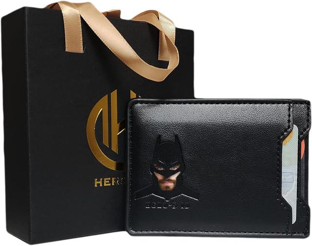 Product image of Leather Bat Wallet - Personalized wallet Man Woman, Superhero Mask - Slim Card Holder, Bat ID Heroic wallet- Unique Holiday Gift Birthday, Anniversary, for Dad, Husband, Boyfriend, Wife, Father's day