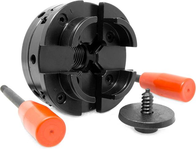 Product image of WEN LA4444 4-Inch 4-Jaw Self-Centering Chuck Set with 1-Inch x 8TPI Thread