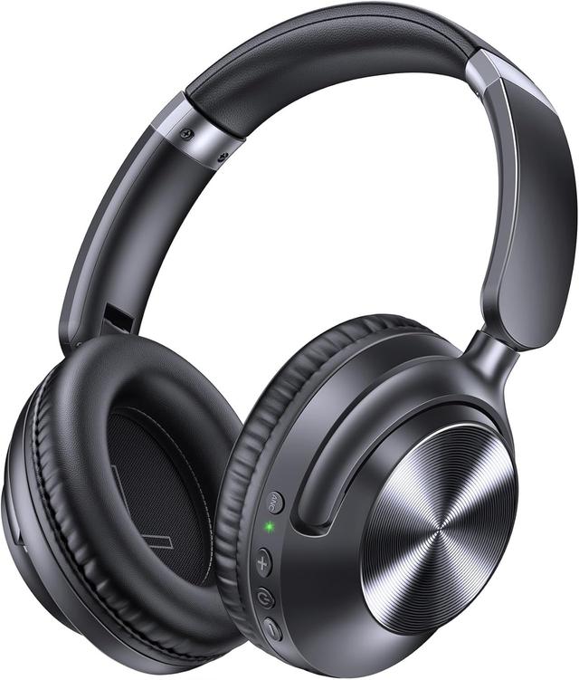Product image of TAGRY Active Noise Cancelling Headphones 100H Playtime Over Ear Bluetooth Headphones with Deep Bass Light Weight Earphones Comfort Headsets with Fast Charging for Travel Home Office PC Black