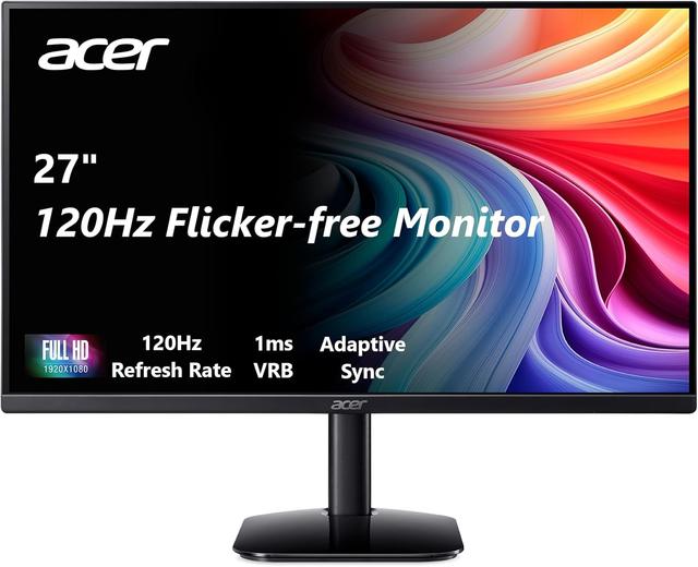 Product image of acer KB272 G0bi 27" IPS Full HD (1920 x 1080) Gaming Office Monitor | Adaptive-Sync Support (FreeSync Compatible) | Up to 120Hz Refresh | 1ms (VRB) | sRGB 99% | Tilt | HDMI & VGA Ports
