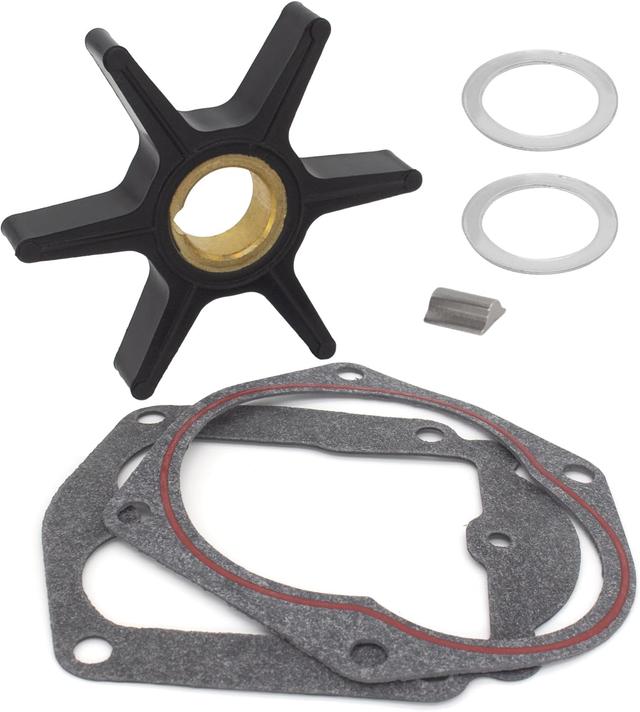 Product image of 8508910 Water Pump Impeller Service Kit for Mercury Marine Force 25 30 40 50 HP Outboard Motor Replacement 47-8508910 47-850893 47-8M0027792 Sierra 18-3057 with Key and Gasket