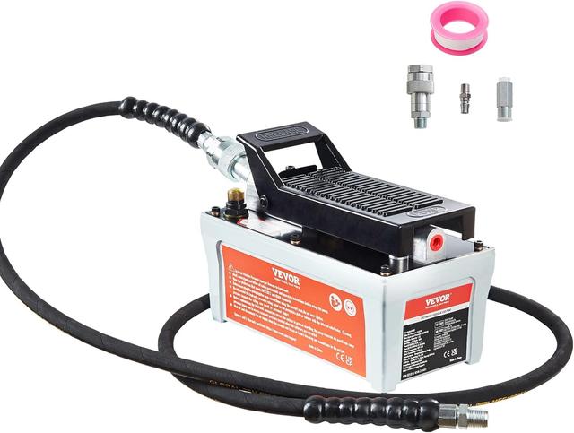 Product image of VEVOR 10,000 PSI 1/2 Gal Reservoir Air Over Hydraulic Pump, Gray