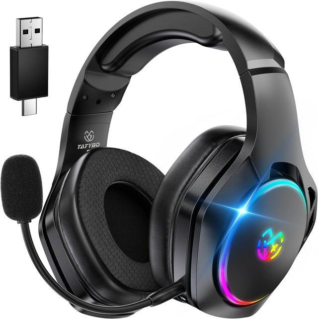 Product image of Wireless Gaming Headsets for Ps5 Ps4 PC, 40H+ Hrs & 7.1 Surround Sound with Noise Canceling Microphone for Switch Phone (2.4GHz WiFi Mode), ONLY Wired Mode Suit for Xbox Series