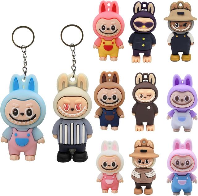 Product image of 11Pcs Keychain Backpacks Key Pendants,Doll Pendant Hanging Decoration Keyring Card Gift, Stress-Relieving Accessory
