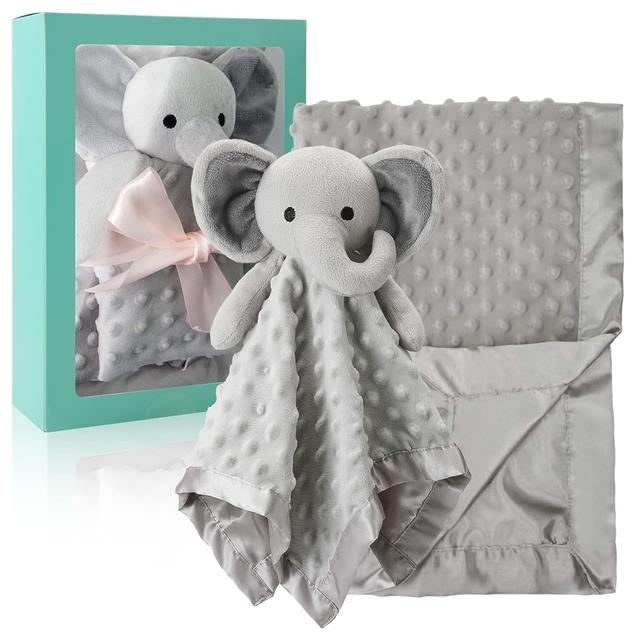 Product image of Pro Goleem Baby Blanket with Gray Elephant Security Blanket Newborn Gifts Set