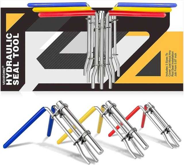 Product image of Hydraulic Seal Installation Tools, Hydraulic Cylinder Piston Repair Seal Kit, U-Cup Rod Seal Installation Tool Kits Upgraded Seal Twistor Install Tool Set (3 PCS)