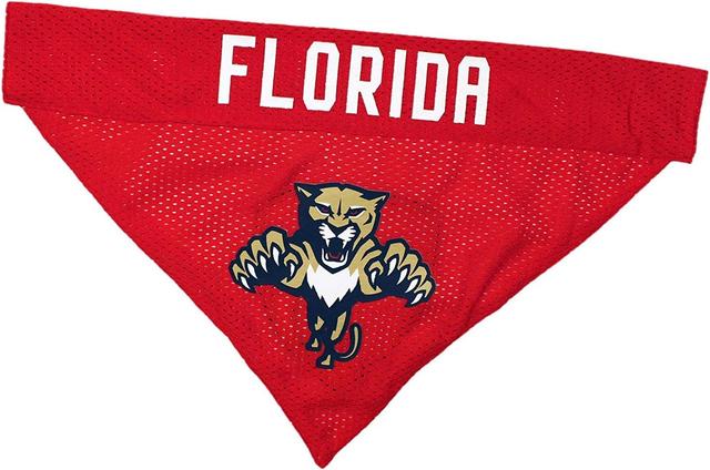 Product image of NHL FLORIDA PANTHERS BANDANA for DOGS & CATS, Small/Medium. - Cute & Stylish Bandana! The Perfect HOCKEY FAN Scarf Bandana, great for Birthdays or any Party!
