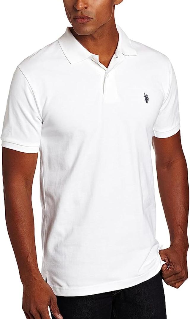 Product image of U.S. Polo Assn. Men's Classic Polo Shirt, Two-Button Closure Pique Polo Shirt, Summer Fashion Golf Shirt