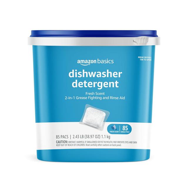 Product image of Amazon Basics Dishwasher Detergent Pacs, Fresh Scent, 85 Count (Previously Solimo)
