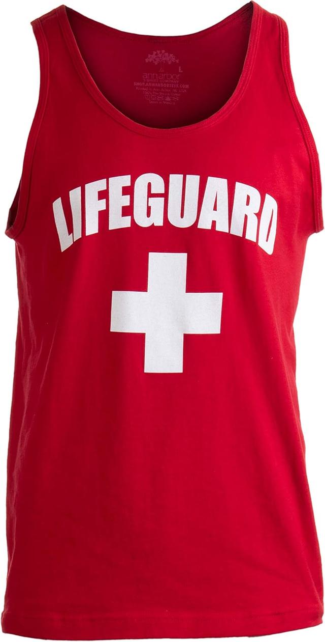Product image of Lifeguard | White Adult Professional Lifeguarding Uniform Fitted Unisex Men Women Tank Top