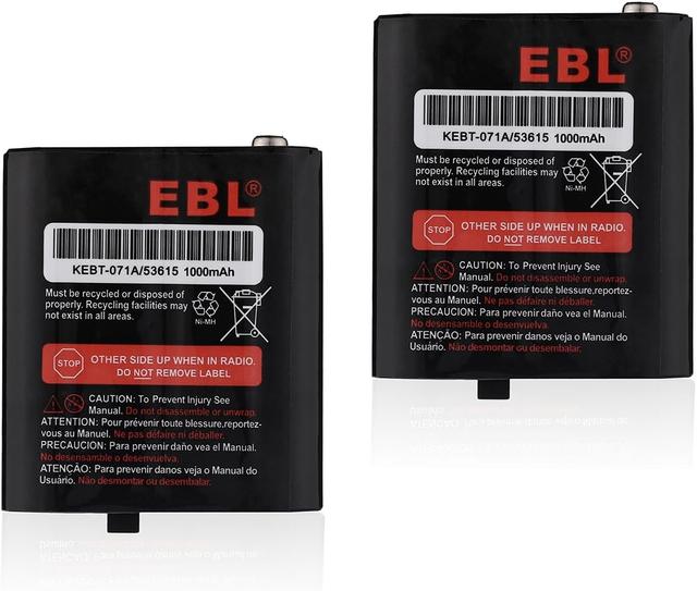 Product image of EBL 2 Packs 3.6V 1000mAh Two-Way Radio Rechargeable Batteries for 53615 KEBT-071A KEBT-071-B KEBT-071-C KEBT-071-D