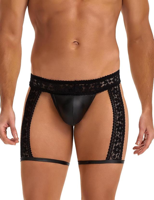 Product image of Mens Lace Panties Sissy Lingerie Outfits for Men Sexy Gay Lingerie with Garter S-XL