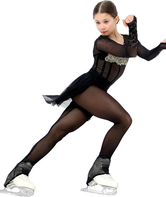 Product image of Women Mesh Tights for Figure Ice Skating with Seam over the Heel of the Boot