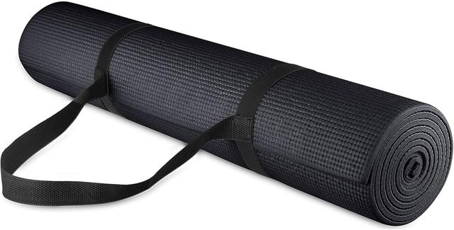 Product image of All Purpose 1/4-Inch High Density Anti-Tear Exercise Yoga Mat with Carrying Strap, Multiple Colors