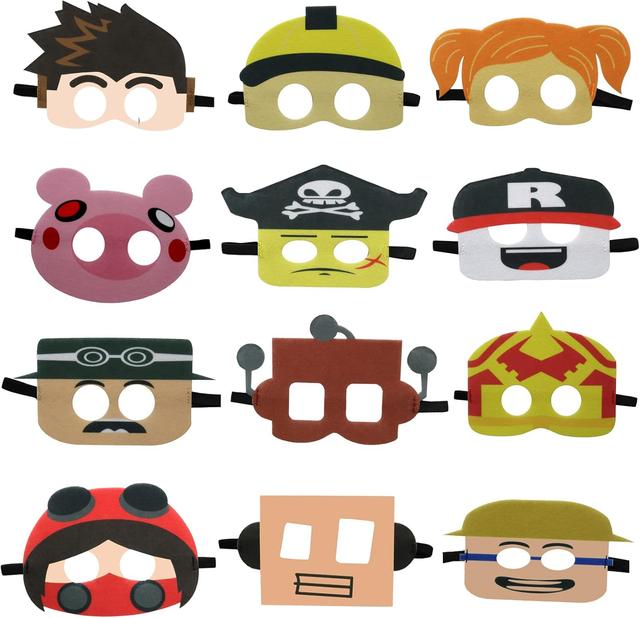 Product image of 12 Packs Robot Felt Masks for Kids, Robot Vedio Game Themed Party Supplies Birthday Party Favors Costumes Dress-Up Masks Birthday Gift for Boys Girls