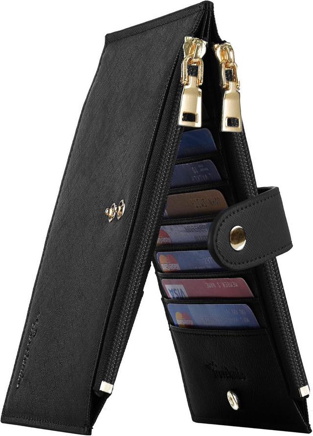 Product image of Travelambo RFID Wallet Women Large Size Bifold Multi Card Wallet Case with Zipper Pocke Credit Card Holder for Women