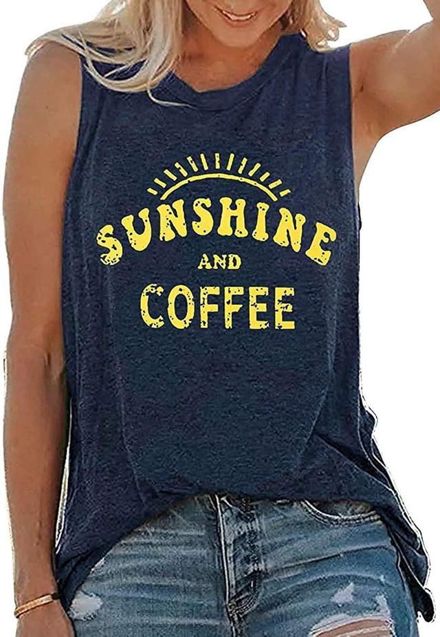 Product image of Womens Tank Tops Summer T Shirts Sleeveless Casual Loose Tunic Blouses