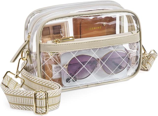Product image of Missnine Clear Bag for Stadium Events Quilted Clear Purse for Women Stadium Approved PVC Crossbody Concert Bag