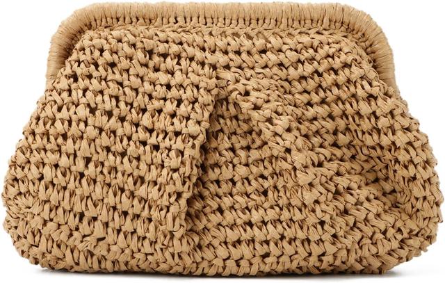 Product image of Straw Clutch Purses for Women Small Woven Dumpling Bag Summer Beach Clutch Wicker Crossbody Purses