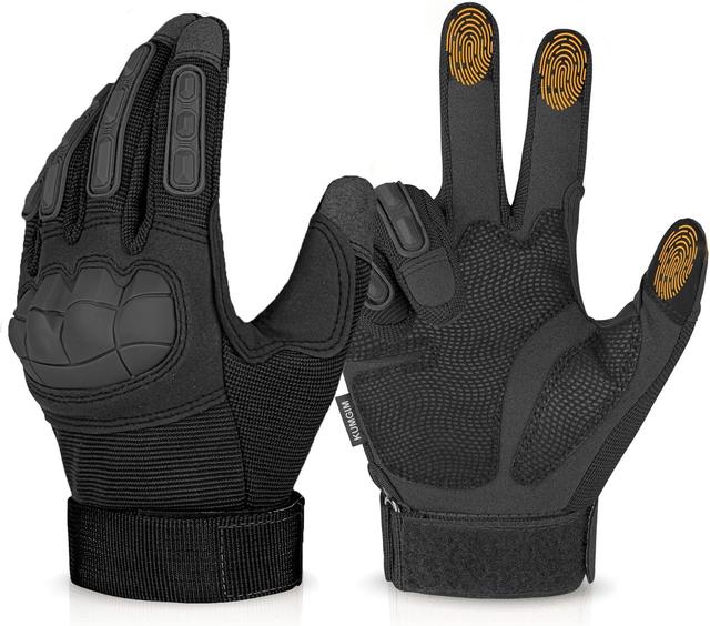 Product image of Tactical Gloves for Men, Motorcycle Military Combat Gloves Black Airsoft Gloves Touchscreen for Airsoft Outdoor Hunting Shooting Paintball Work Motorcycling Climbing