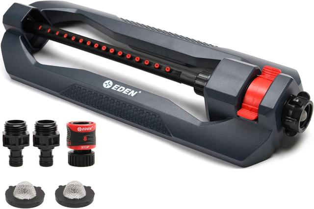 Product image of Eden 96213 Lawn & Garden Essential Oscillating Sprinkler | Water Sprinkler for Yard,Covers up to 3,600 sq. ft., Heavy Weight Base