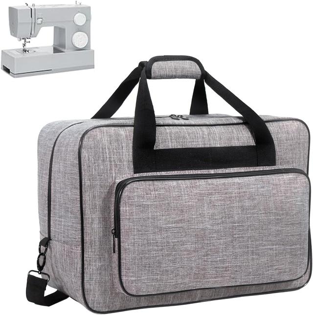 Product image of Sewing Machine Carrying Case，Sewing Machine Carrying Case Tote Bag，Universal Tote Storage Bag with Pockets and Handles, Suitable for Most Standard Singer, Janome (GREY)