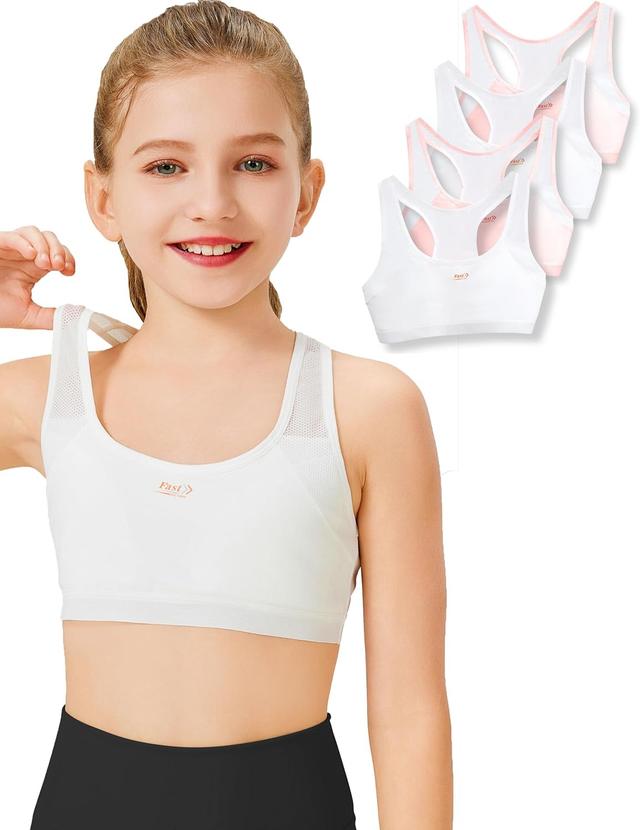 Product image of Training Bras for Girls 8-10 Seamless Girls Bras 10-12 Years Old Breathable Cotton Racerback Sports Bras Ultra Comfort