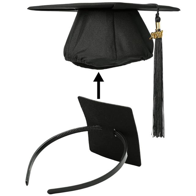 Product image of Graduation Cap Headband, Firm Anti-fall HairBand for Graduation Hat, Hat Accessories for Graduates, Students, Women (Grad Cap Not Included)