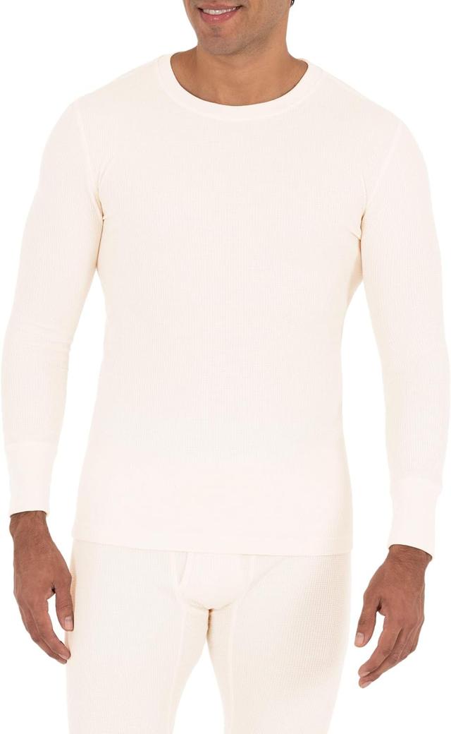 Product image of Fruit of the Loom Men's Recycled Waffle Thermal Underwear Crew Top (1 and 2 Packs)